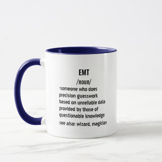 EMT Definition Gesundheitsnotfall EMTs Medical Tasse (Links)