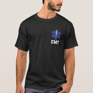 EMT EMS paramedic dünne weiße Linie zweiseitig EMT T-Shirt