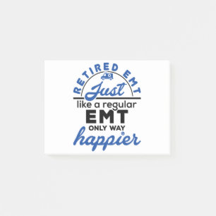 EMT EMS Paramedic Retirement Funny Geschenke Post-it Klebezettel