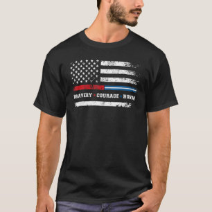 Emt Firefighter Ehre US-Flagge Feuerwehrmann Emt T-Shirt