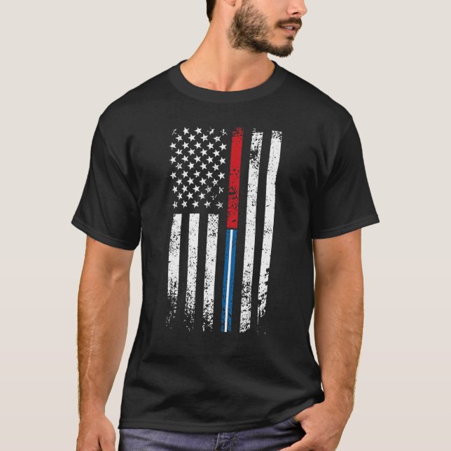 Emt Firefighter Ems US Flag Firefighter Emt Appeci T-Shirt (Vorderseite)