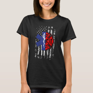 EMT Firefighter EMT American Flag Geschenk T-Shirt