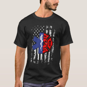 Emt Firefighter Shirt Firefighter American Flag BB