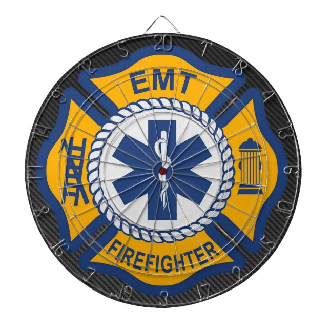 EMT Firefighter Wasserflasche aus Edelstahl Dartscheibe (vorne)