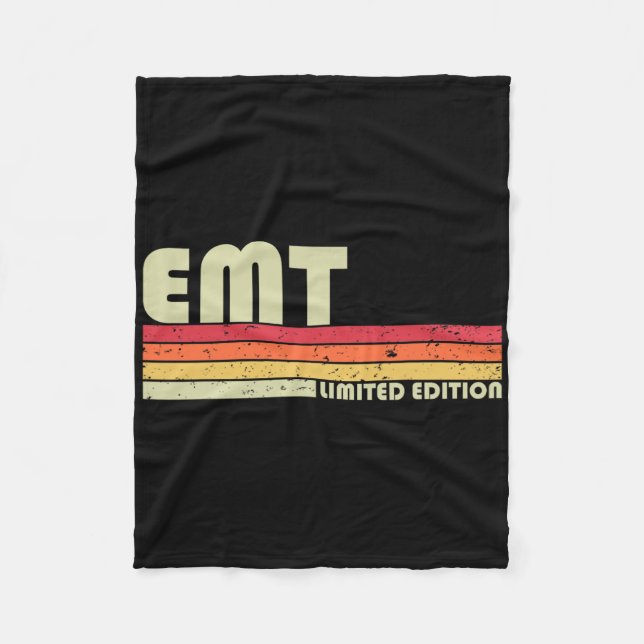 Emt Funny Job Title Profession Birthday Worker Ide Fleecedecke (Vorderseite)