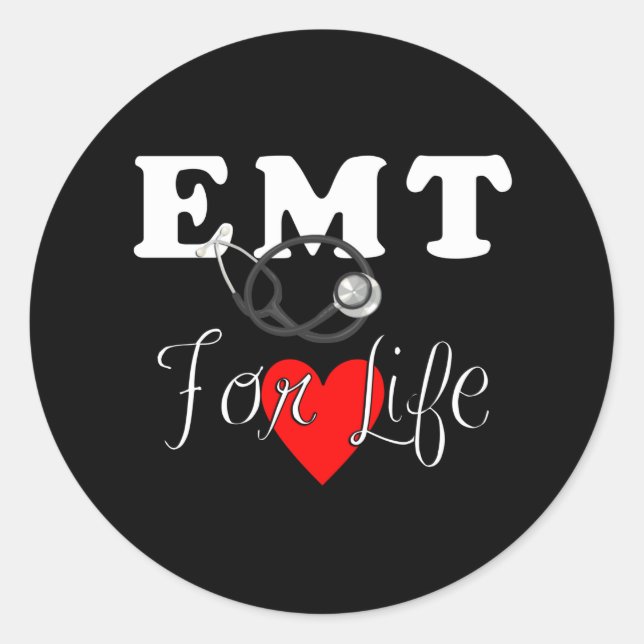 EMT für Leben Runder Aufkleber (Vorderseite)