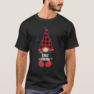Emt Gnome Buffalo Kariert Matching Christmas T-Shirt