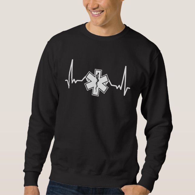 EMT Heartbeat Emergency Medical Technician Paramed Sweatshirt (Vorderseite)