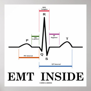 EMT Inside (Sinusrhythmus-Elektrokardiogramm) Poster