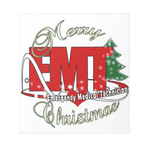 EMT Medizinischer Notfalltechniker CHRISTMAS Notizblock