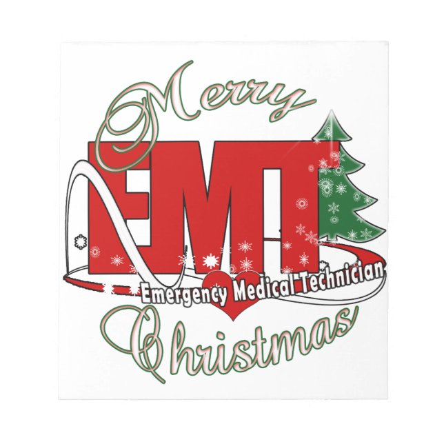 EMT Medizinischer Notfalltechniker CHRISTMAS Notizblock (Vorderseite)