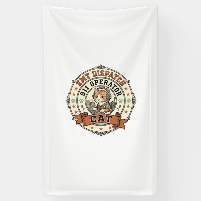 EMT-Notruf 911 Operator Katze EMT-Notruf 911 Ope Banner (Vertikal)