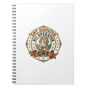 EMT-Notruf 911 Operator Katze EMT-Notruf 911 Ope Notizblock