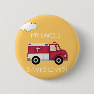 EMT Onkel Saves Lives Tshirts und Geschenke Button