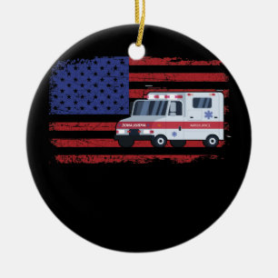 EMT Paramedic Ambulance Shirt EMS Paramedic Keramik Ornament