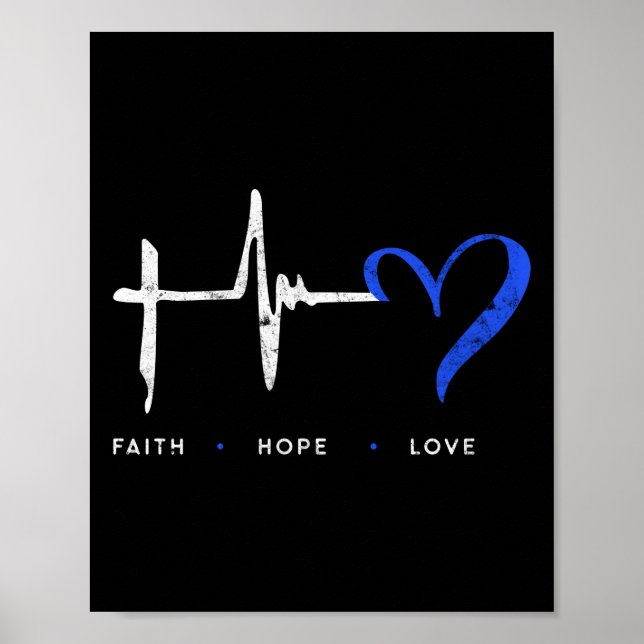EMT Paramedic EMS Emergency Faith Hope Liebe Poster (Vorne)