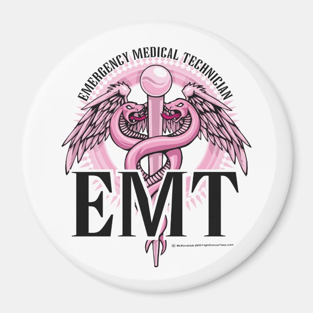 EMT Pink Caduceus Magnet (Vorne)