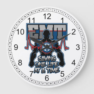 EMT Rette eins zur gleichen Zeit Große Wanduhr