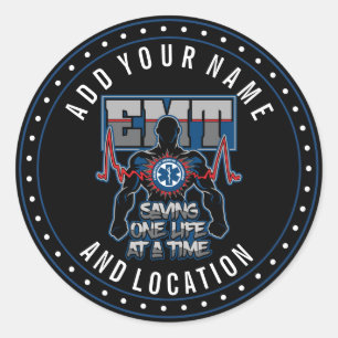 EMT Rette eins zur gleichen Zeit Runder Aufkleber