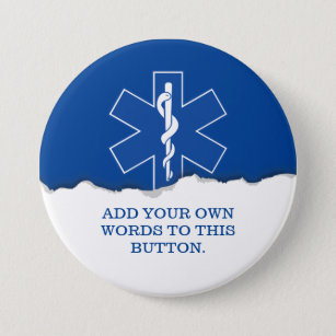 EMT Sanitäter-Symbol-Gewohnheit Button
