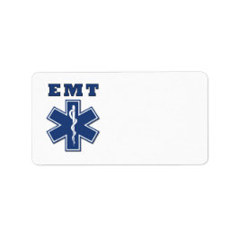 EMT Star of Life Adressaufkleber