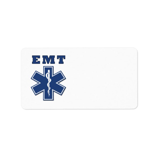 EMT Star of Life Adressaufkleber (Vorne)
