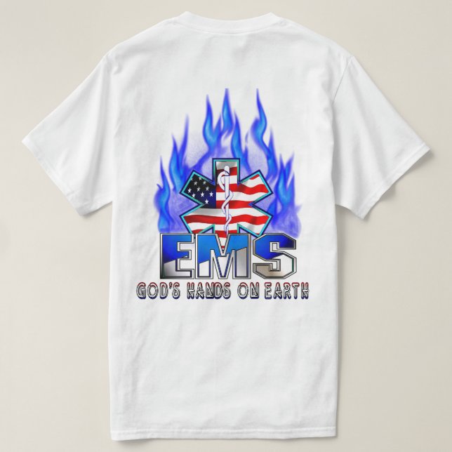 EMT Star of Life Anpassbarer T - Shirt (Design Rückseite)