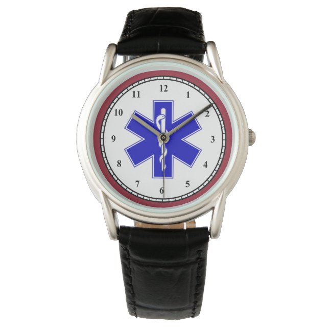 EMT Star of Life Armbanduhr (Vorderseite)
