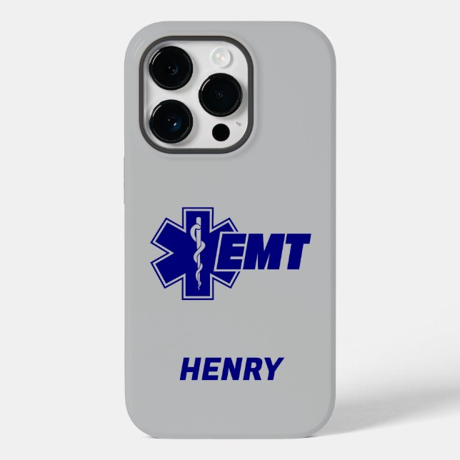 Emt Star of Life, Feuerwehrmann Personalisiert Nam Case-Mate iPhone Hülle (Rückseite)