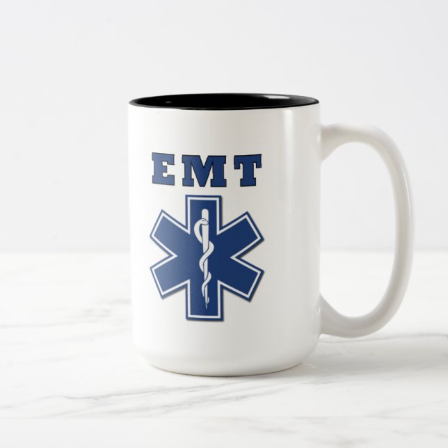 EMT Star of Life Zweifarbige Tasse (Rechts)