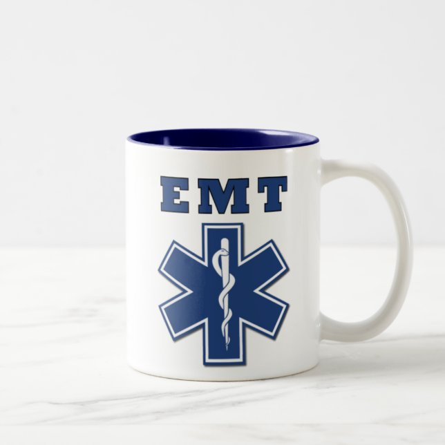 EMT Star of Life Zweifarbige Tasse (Rechts)