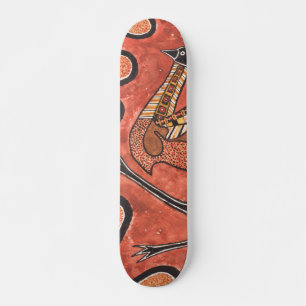 Emu Aborigine-Kunstmalerei Skateboard