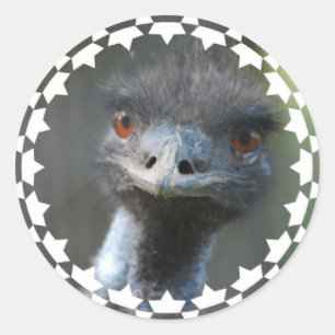 Emu-Aufkleber Runder Aufkleber