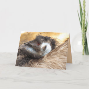 Emu Bird Grußkarte Karte