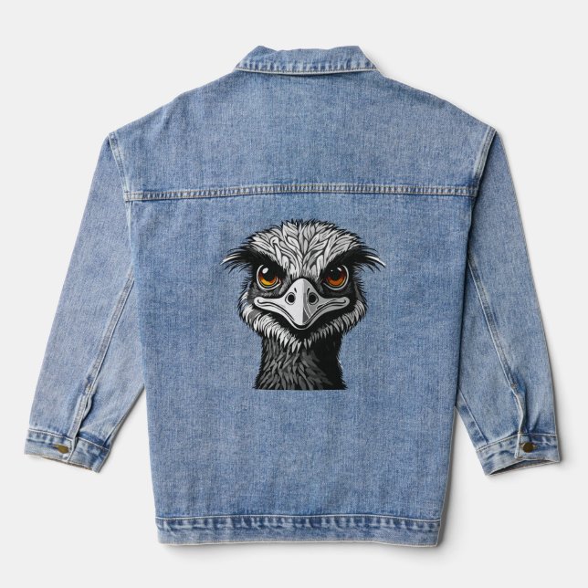 Emu bird head jeansjacke (Rückseite)