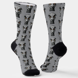 Emu bird head socken