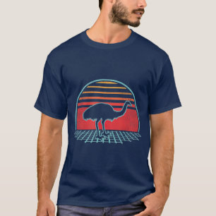 Emu Bird Rhea Retro Vintag 80er Style Geschenk T-Shirt
