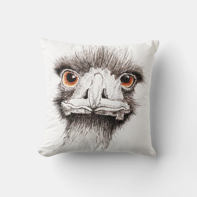 Emu durch Inkspot Kissen (Vorderseite)