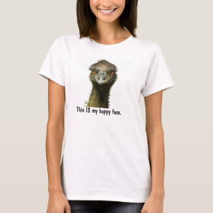 Emu-glückliches Gesicht T-Shirt