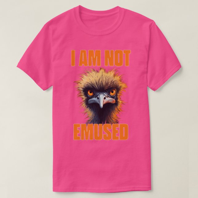 Emu Ich bin nicht begeistert Funny Bird Pun T-Shirt (Design vorne)