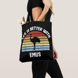 Emu mit deutschem Text Das Leben ist besser