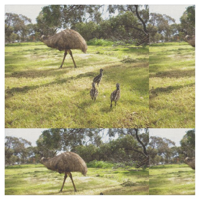 Emu Neighborhood Watch, Stoff (Nahaufnahme)