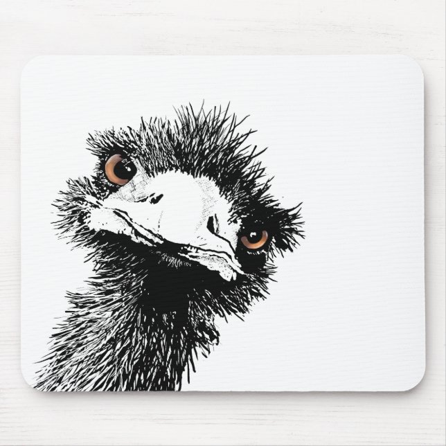 Emu - Pen und Ink Mousepad (Vorne)