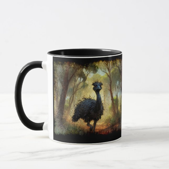 Emu und Australischer Outback Forest Tasse (Links)