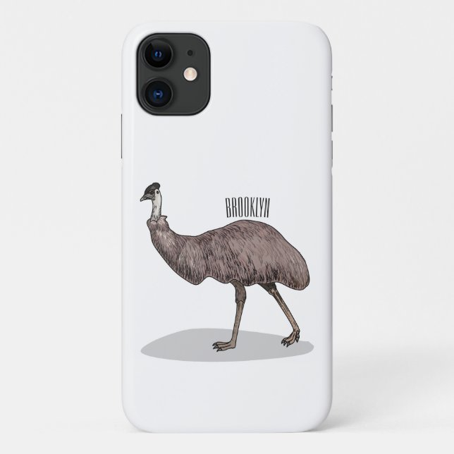 Emu Vogel Cartoon Case-Mate iPhone Hülle (Rückseite)