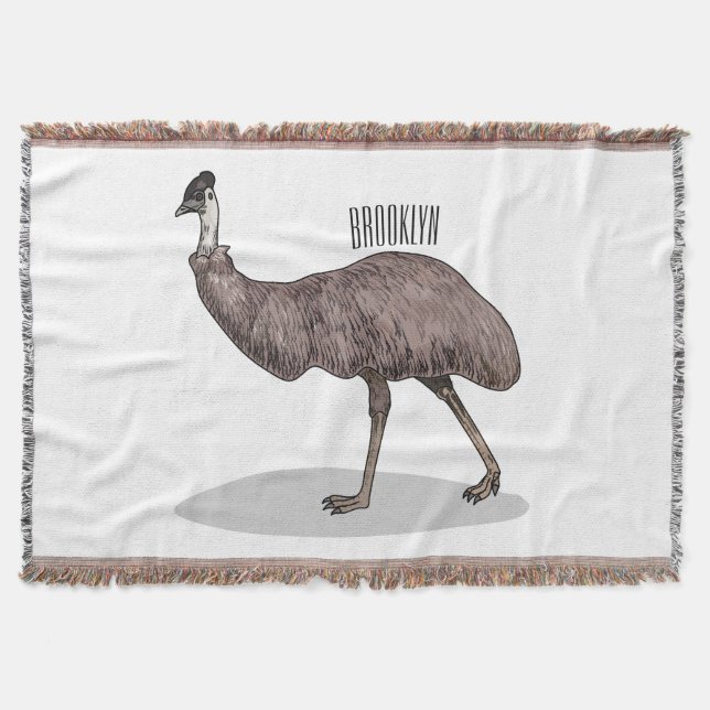 Emu Vogel Cartoon Decke (Vorderseite)