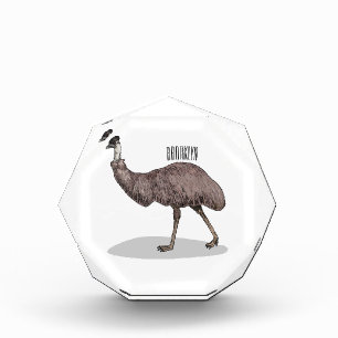 Emu Vogel Cartoon Fotoblock