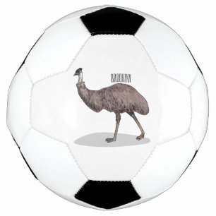Emu Vogel Cartoon Fußball