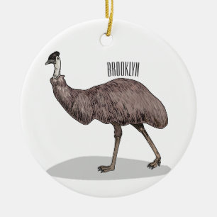 Emu Vogel Cartoon Keramik Ornament