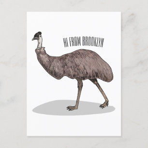 Emu Vogel Cartoon Postkarte